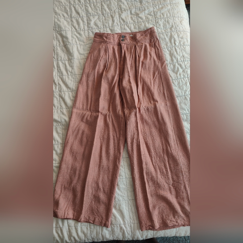 Grade Gather Taupe sand linen pants